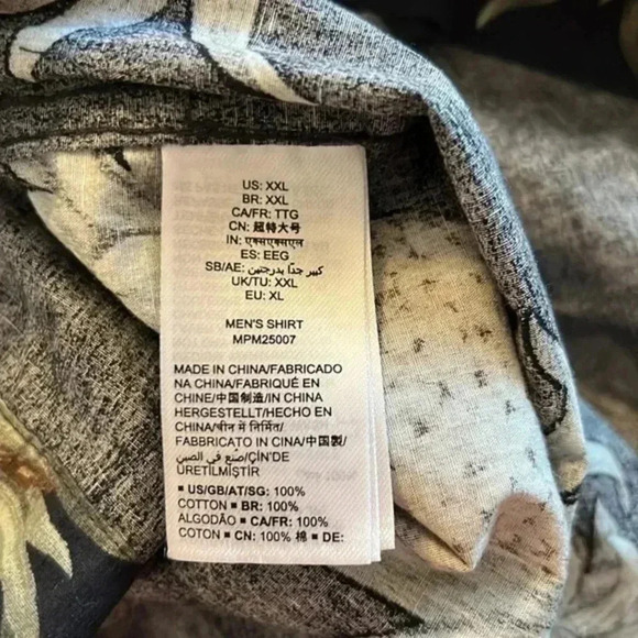 28 Palms Standard Pineapple Hawaiian Black Shirt Collard Mens XXL Aloha Vacation - Picture 6 of 9